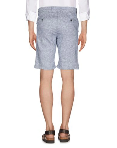 Shop Selected Homme Man Shorts & Bermuda Shorts Blue Size S Linen, Cotton
