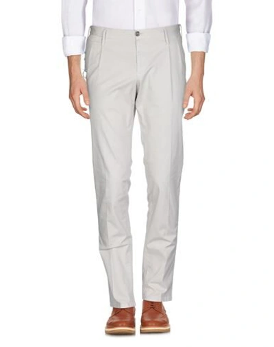 Shop Pt Torino Man Pants Ivory Size 38 Cotton, Elastane In White