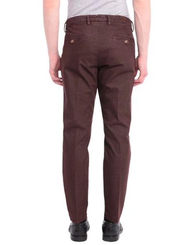 Shop Gabardine Pants In Dark Brown