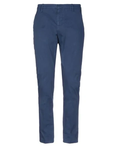 Shop Dondup Man Pants Blue Size 29 Cotton, Elastane