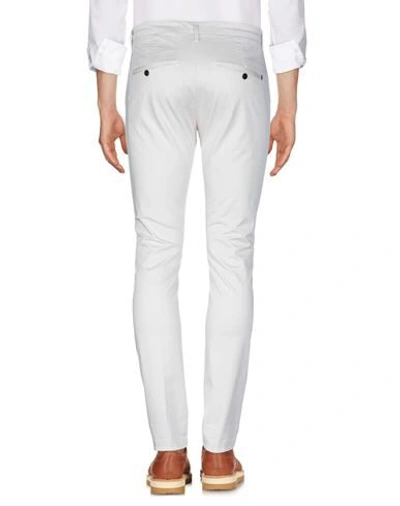 Shop Dondup Man Pants Ivory Size 33 Cotton, Elastane In White