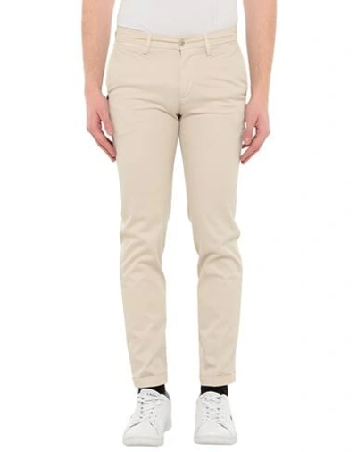 Shop Re-hash Re_hash Man Pants Ivory Size 30 Cotton, Elastane In White
