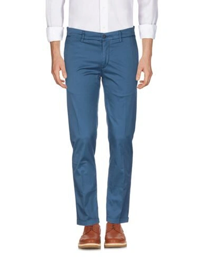 Shop Re-hash Re_hash Man Pants Slate Blue Size 30 Cotton, Elastane