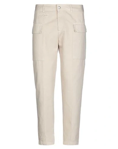 Shop Beaucoup .., Man Pants Beige Size 28 Cotton, Linen