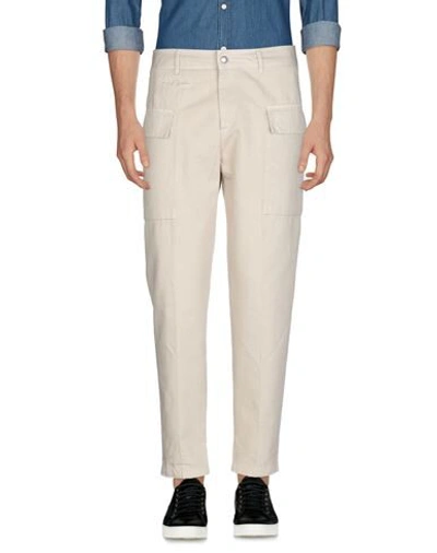 Shop Beaucoup .., Man Pants Beige Size 28 Cotton, Linen