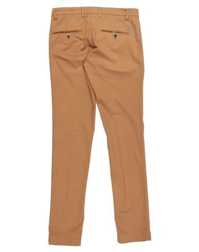 Shop Mason's Man Pants Camel Size 28 Cotton, Elastane In Beige