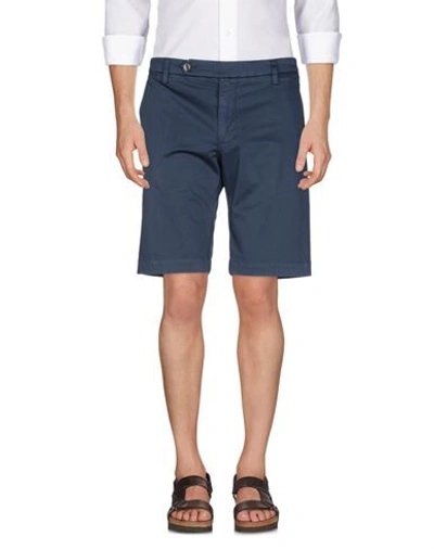 Shop Entre Amis Man Shorts & Bermuda Shorts Midnight Blue Size 28 Cotton, Elastane