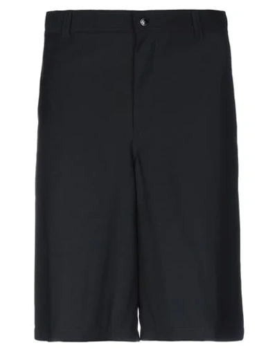 Shop Burberry Man Shorts & Bermuda Shorts Black Size 38 Mohair Wool, Virgin Wool