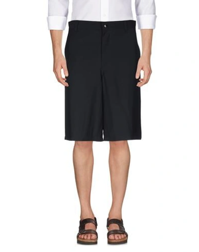 Shop Burberry Man Shorts & Bermuda Shorts Black Size 38 Mohair Wool, Virgin Wool