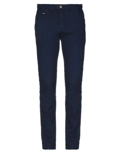Shop Guess Casual Pants In Dark Blue
