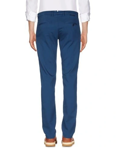 Shop Berwich Man Pants Blue Size 34 Cotton, Elastane