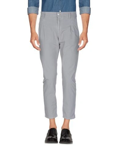 Shop Grey Daniele Alessandrini Man Pants Lead Size 30 Cotton, Elastane