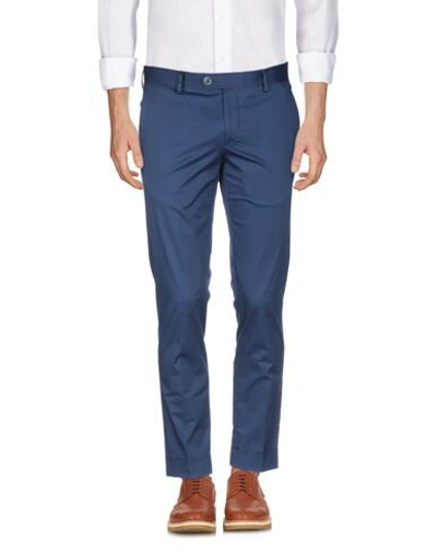 Shop Domenico Tagliente Man Pants Blue Size 40 Cotton, Elastane