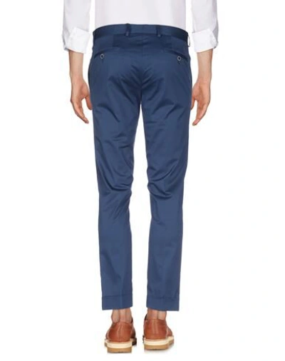 Shop Domenico Tagliente Man Pants Blue Size 42 Cotton, Elastane