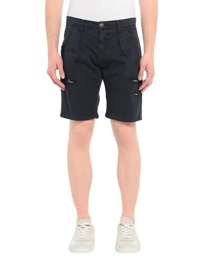 Shop Imperial Man Shorts & Bermuda Shorts Midnight Blue Size 28 Cotton, Elastane