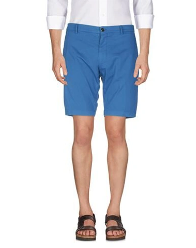Shop Berwich Man Shorts & Bermuda Shorts Azure Size 28 Cotton, Elastane In Blue
