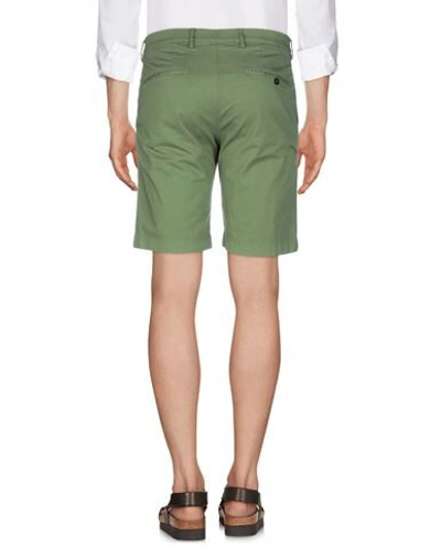 Shop Berwich Man Shorts & Bermuda Shorts Green Size 38 Cotton, Elastane
