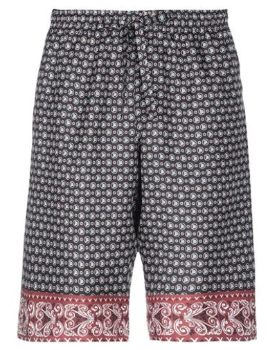 Dolce & Gabbana Man Shorts & Bermuda Shorts Black Size 34 Silk In Black