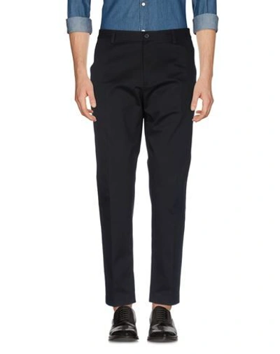 Shop Dolce & Gabbana Man Pants Black Size 44 Cotton, Elastane