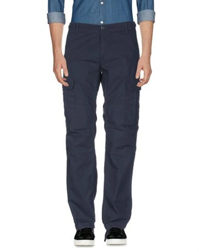 Shop Carhartt Man Pants Midnight Blue Size 29w-32l Cotton