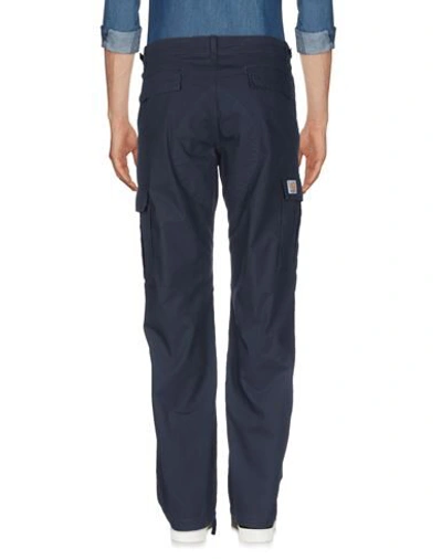 Shop Carhartt Man Pants Midnight Blue Size 29w-32l Cotton