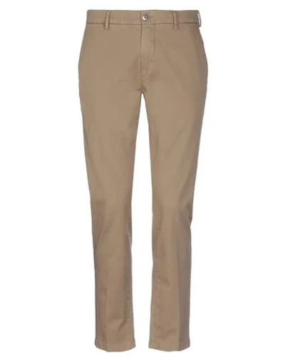 Shop Be Able Man Pants Camel Size 33 Cotton, Elastane In Beige