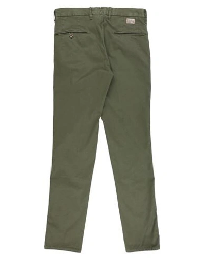 Shop Incotex Man Pants Military Green Size 34 Cotton, Elastane