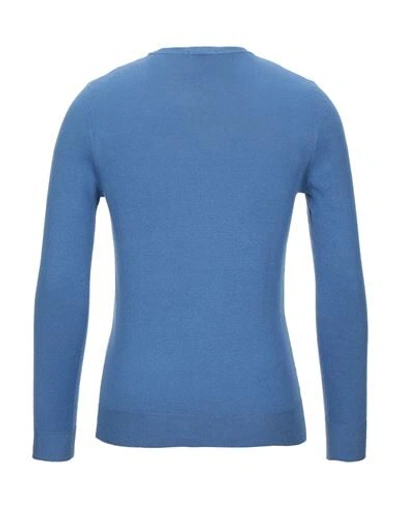 Shop Drumohr Man Sweater Slate Blue Size 42 Linen, Polyester