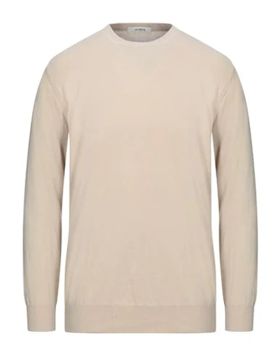 Shop Alpha Studio Man Sweater Beige Size 44 Cotton