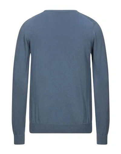 Shop Alpha Studio Man Sweater Blue Size 40 Cotton