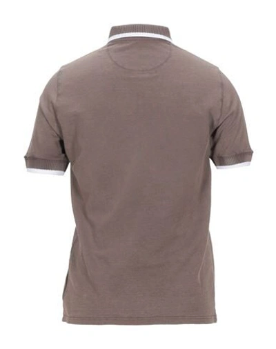 Shop Alpha Studio Man Polo Shirt Khaki Size 36 Cotton In Beige