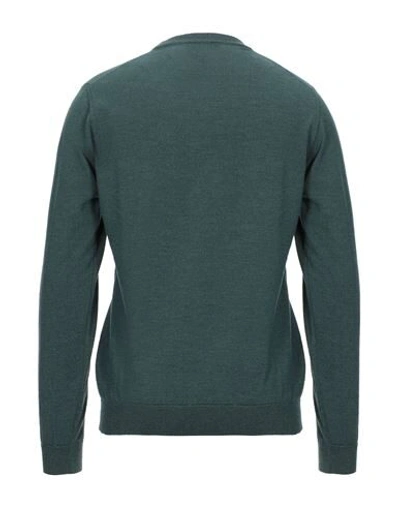 Shop Alpha Studio Sweaters In Dark Green