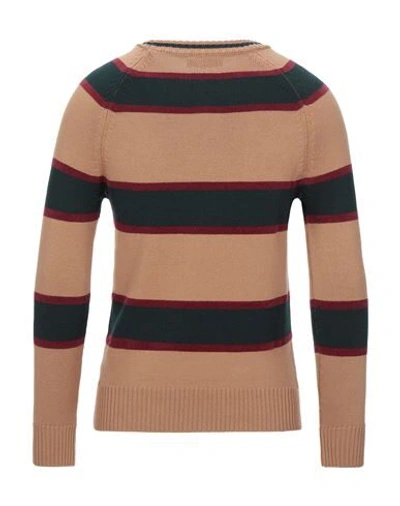 Shop +39 Masq Man Sweater Sand Size Xxl Virgin Wool, Cotton, Viscose In Beige
