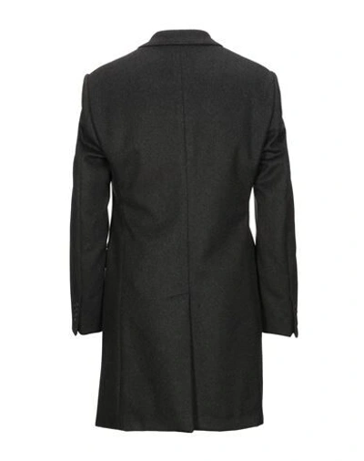 Shop Emporio Armani Man Coat Steel Grey Size 34 Virgin Wool, Cashmere