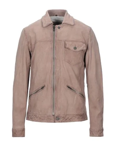 Shop Freaky Nation Man Jacket Beige Size Xl Soft Leather