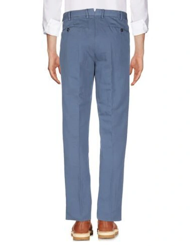 Shop Incotex Casual Pants In Slate Blue