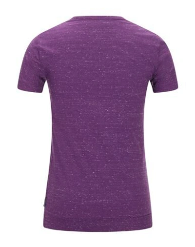 Shop French Connection Man T-shirt Mauve Size Xs Cotton, Polyester In Purple