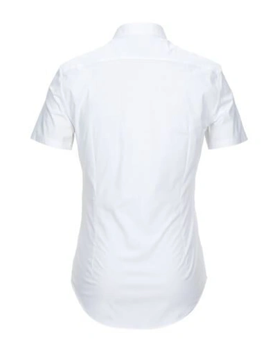 Shop Moschino Man Shirt White Size 15 Cotton, Elastane