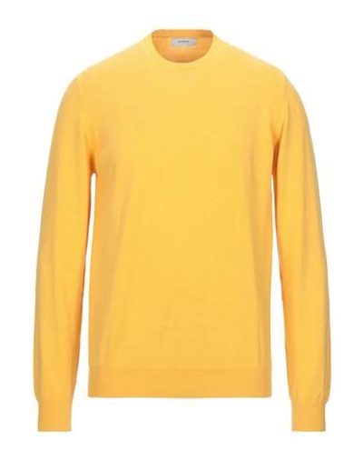 Shop Alpha Studio Man Sweater Yellow Size 38 Cotton