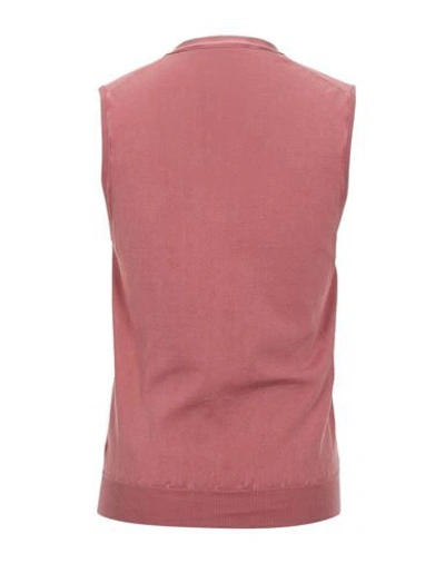 Shop Alpha Studio Man Cardigan Pastel Pink Size 40 Cotton