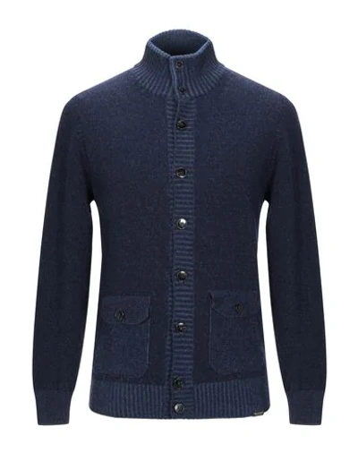 Shop Brooksfield Man Cardigan Blue Size 46 Wool