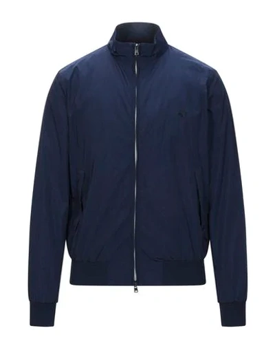 Shop Brooksfield Man Jacket Midnight Blue Size 46 Polyamide, Cotton, Polyester, Viscose, Elastane