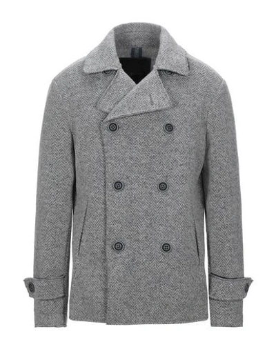 Shop Addiction Italian Couture Coats In Grey