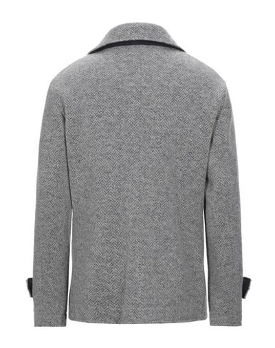 Shop Addiction Italian Couture Coats In Grey