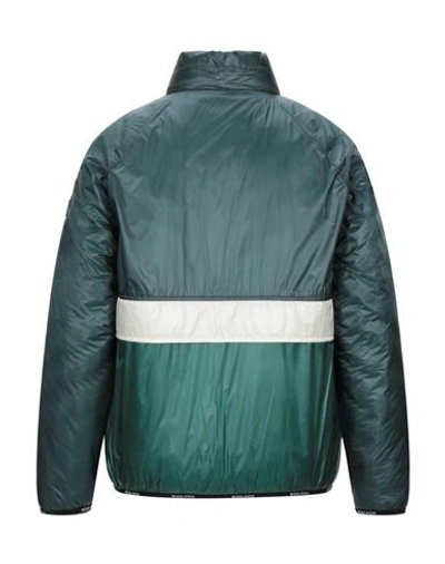 Woolrich Synthetic Down Jackets In Dark Green