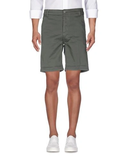 Shop Dondup Denim Shorts In Military Green
