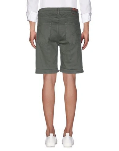 Shop Dondup Denim Shorts In Military Green