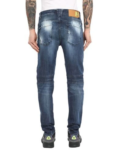 Shop Frankie Morello Man Jeans Blue Size 42 Cotton, Elastane