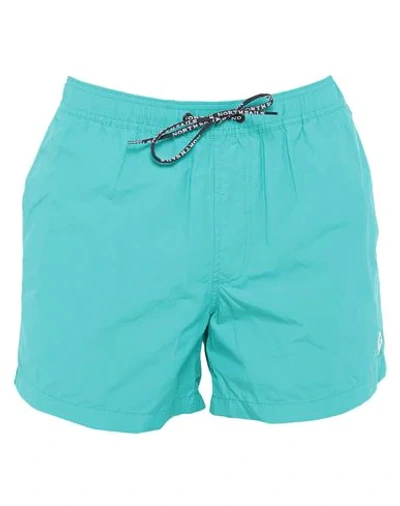 Shop North Sails Swim Trunks In Turquoise