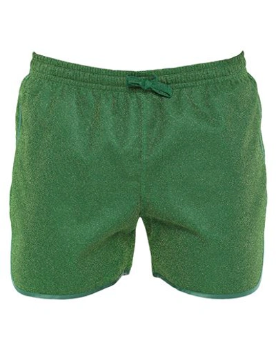 Shop Gcds Man Swim Trunks Green Size Xs Polyester